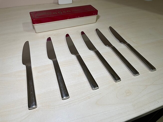Hediyeli Altı adet çelik yemek bıçağı