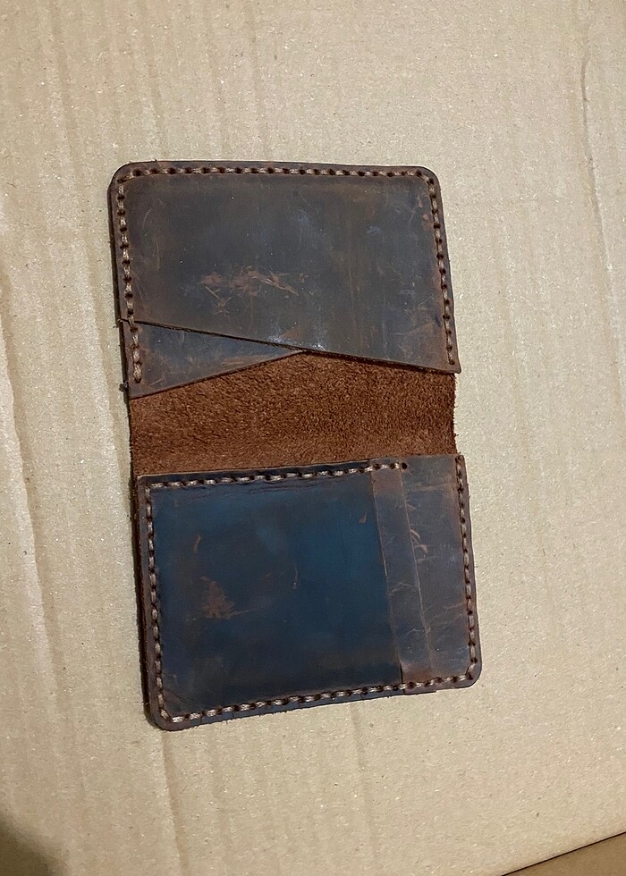 SAF HAKİKİ İSLENMEMİS DERİ CUZDAN - Görsel 2