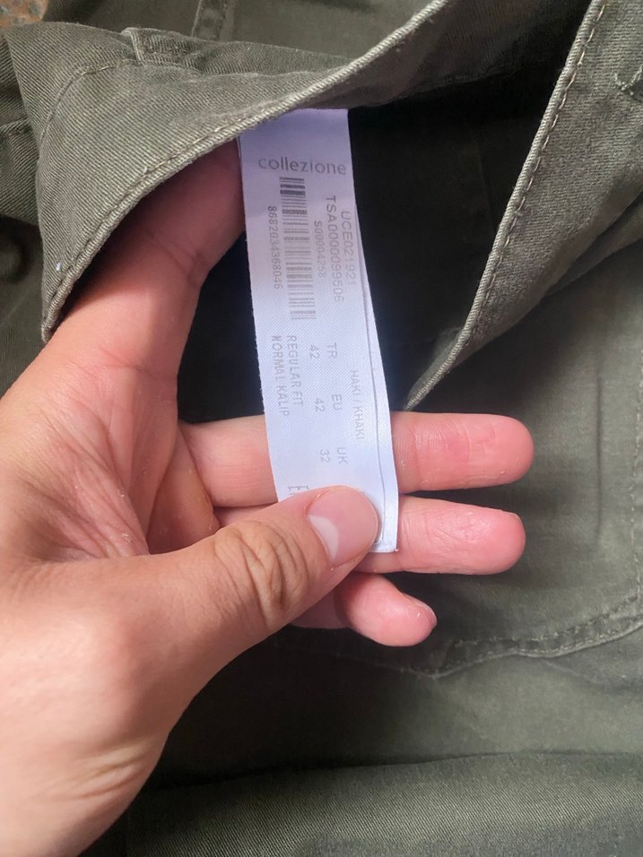 ERKEK HAKİ YAN CEPLİ PANTOLON - Görsel 2