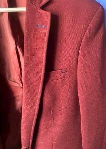 Diğer Düğmeli Bordo Erkek Blazer Ceket