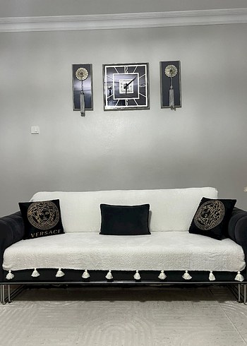 1 adet üçlü püsküllü koltuk ortusu - Görsel 2