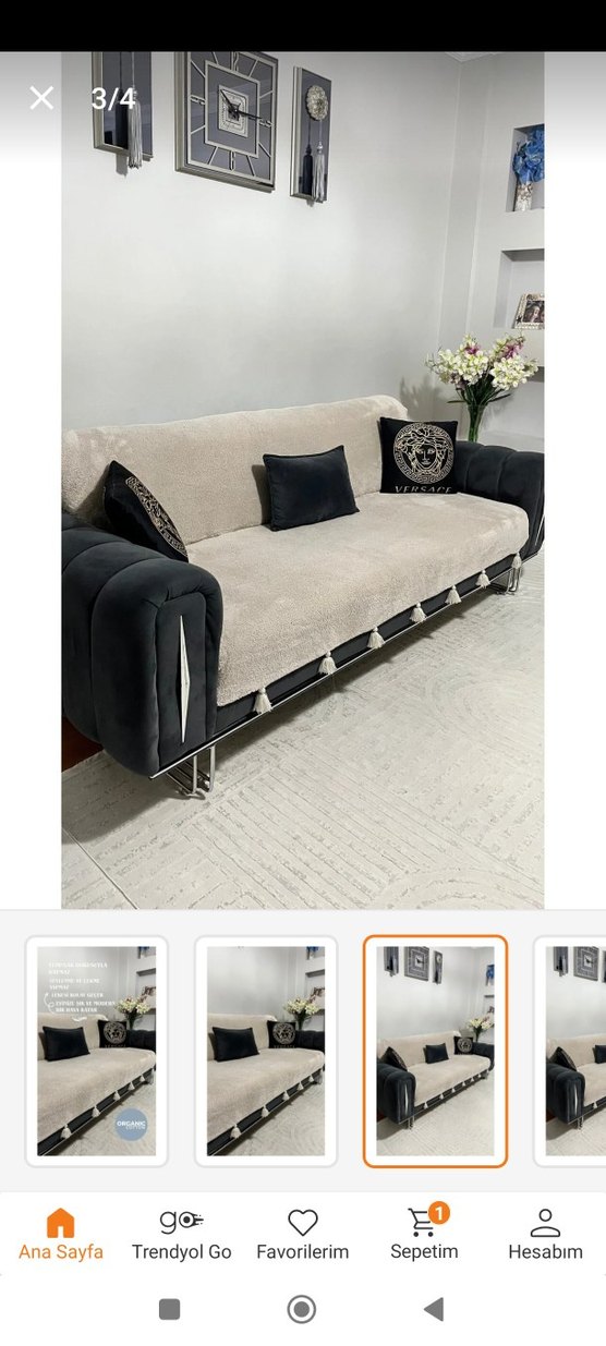 1 adet üçlü koltuk ortusu - Görsel 2