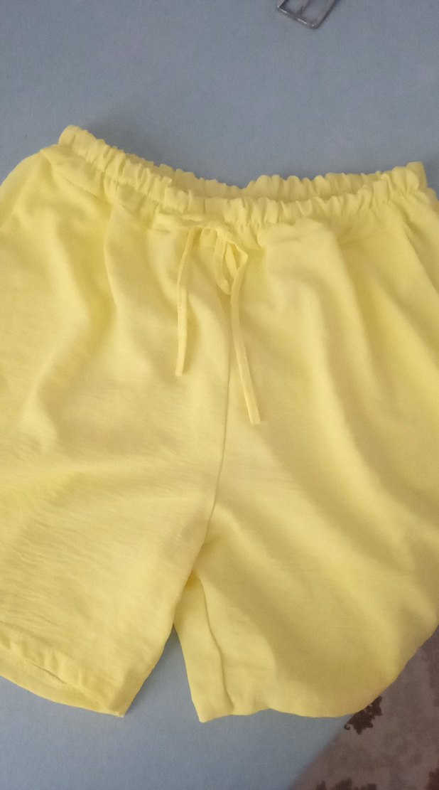 Sarı Hamile Mini Şort - Görsel 3