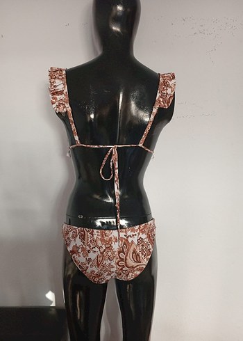 Dantel Detaylı Yılan Desenli Mini Bikini - Görsel 3