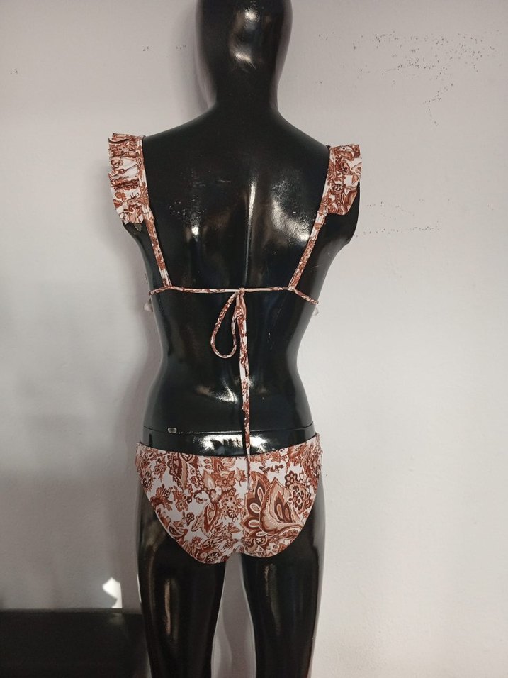 Dantel Detaylı Yılan Desenli Mini Bikini - Görsel 3