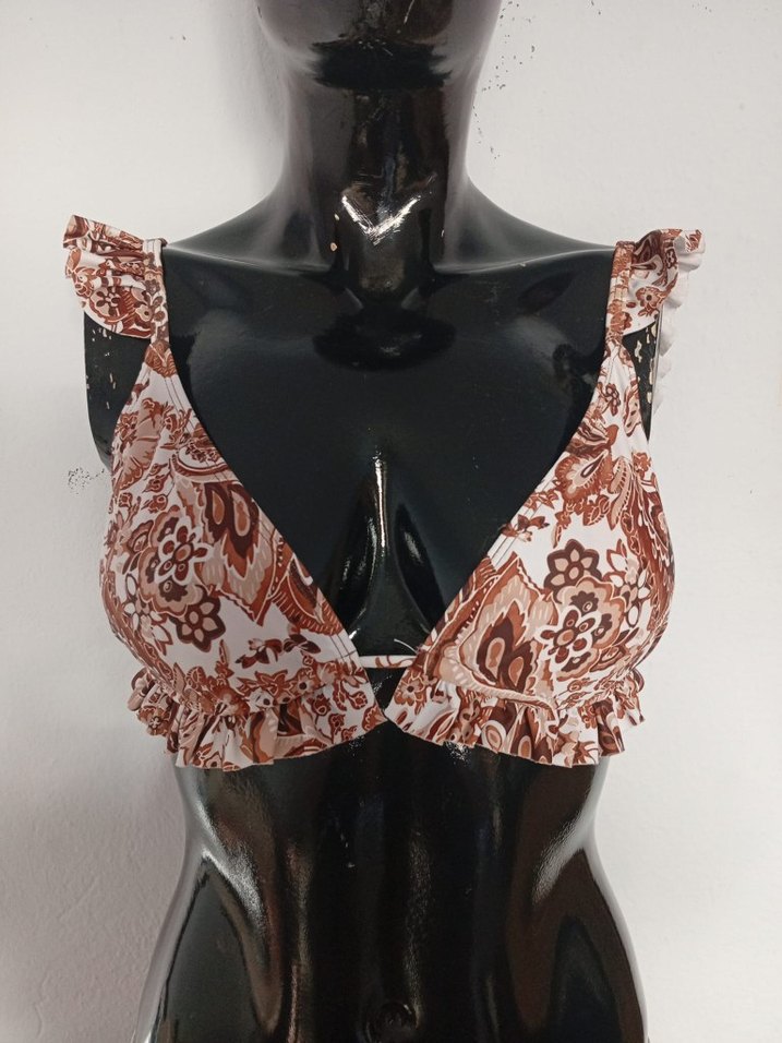 Dantel Detaylı Yılan Desenli Mini Bikini - Görsel 2