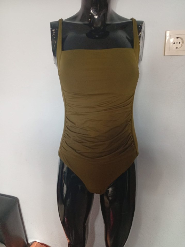 Drapeli Kahverengi Midi Mayo - Görsel 2