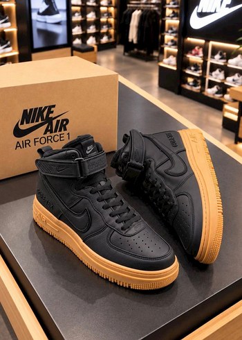 Nike Air Force 1 Siyah Deri Sneaker