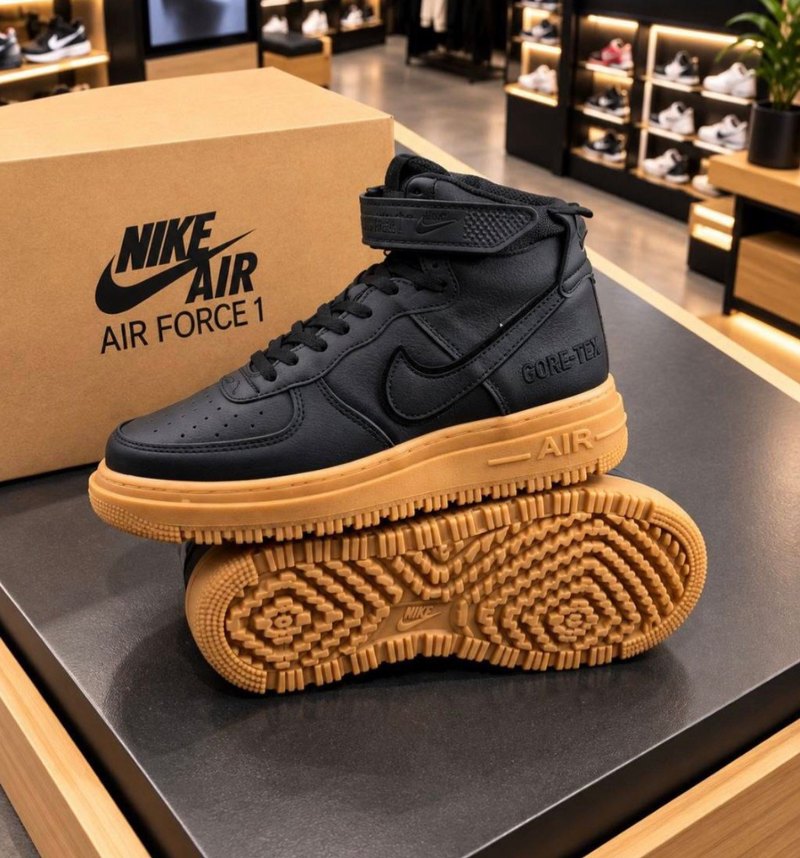 Nike Air Force 1 Siyah Deri Sneaker — görsel 3/3