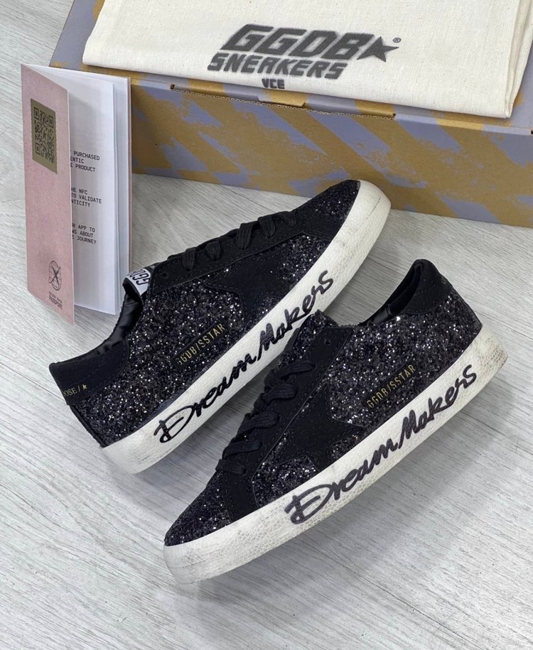 Superstar Siyah Simli Sneaker — görsel 2/5