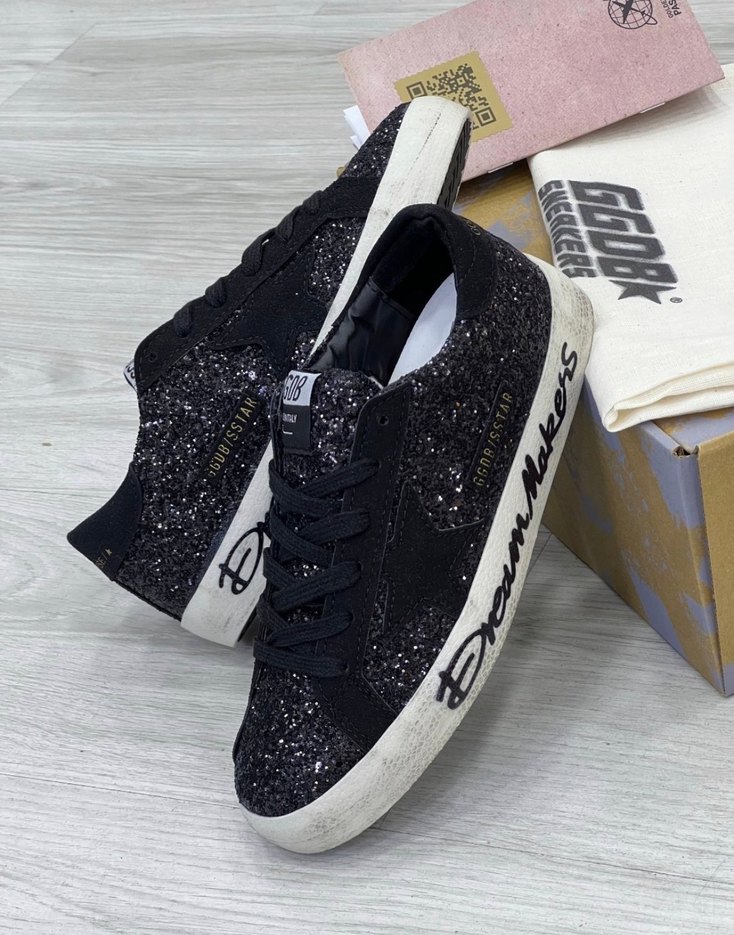 Superstar Siyah Simli Sneaker — görsel 4/5