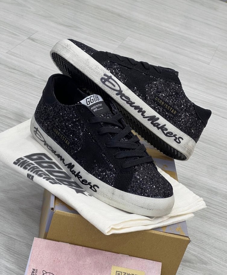 Superstar Siyah Simli Sneaker — görsel 3/5