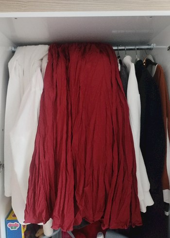 Bordo Kadın Uzun Etek