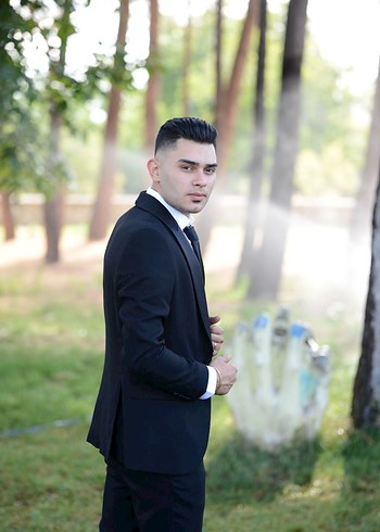 48-6 drop Beden Siyah Kamuflaj Desenli Regular Fit Damatlık