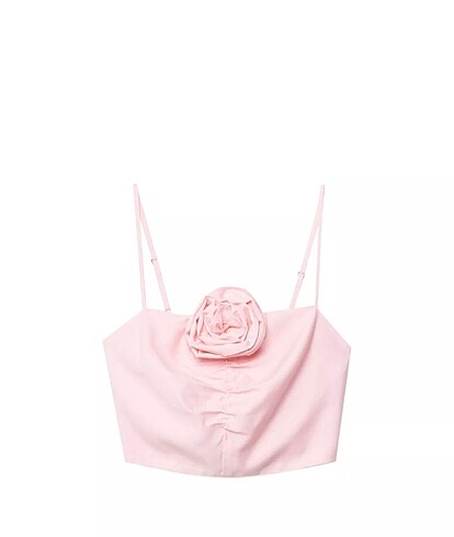 Pembe kabartma çiçekli bluz