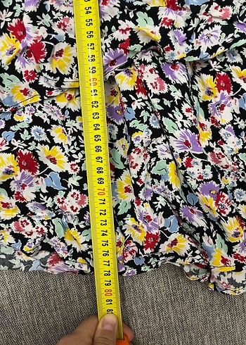 Tek kol çiçekli Elbise - Görsel 3