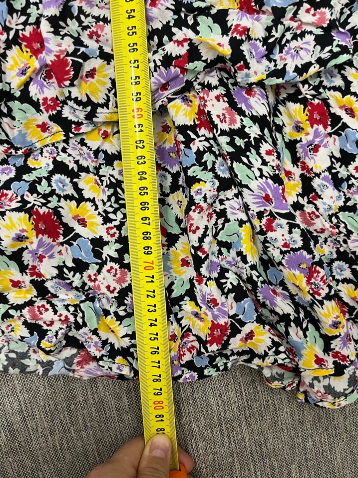 Tek kol çiçekli  Elbise - Görsel 3