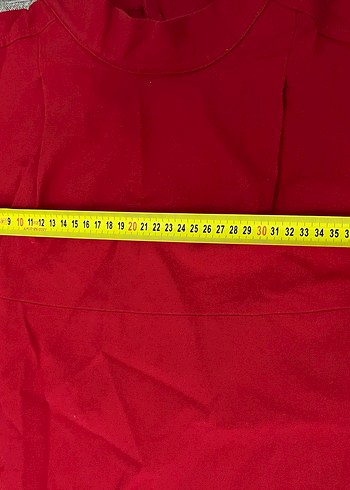 Kırmızı Saten abiye elbise - Görsel 3