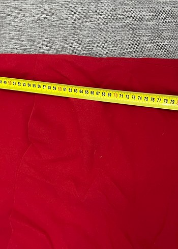 Kırmızı Saten abiye elbise - Görsel 4