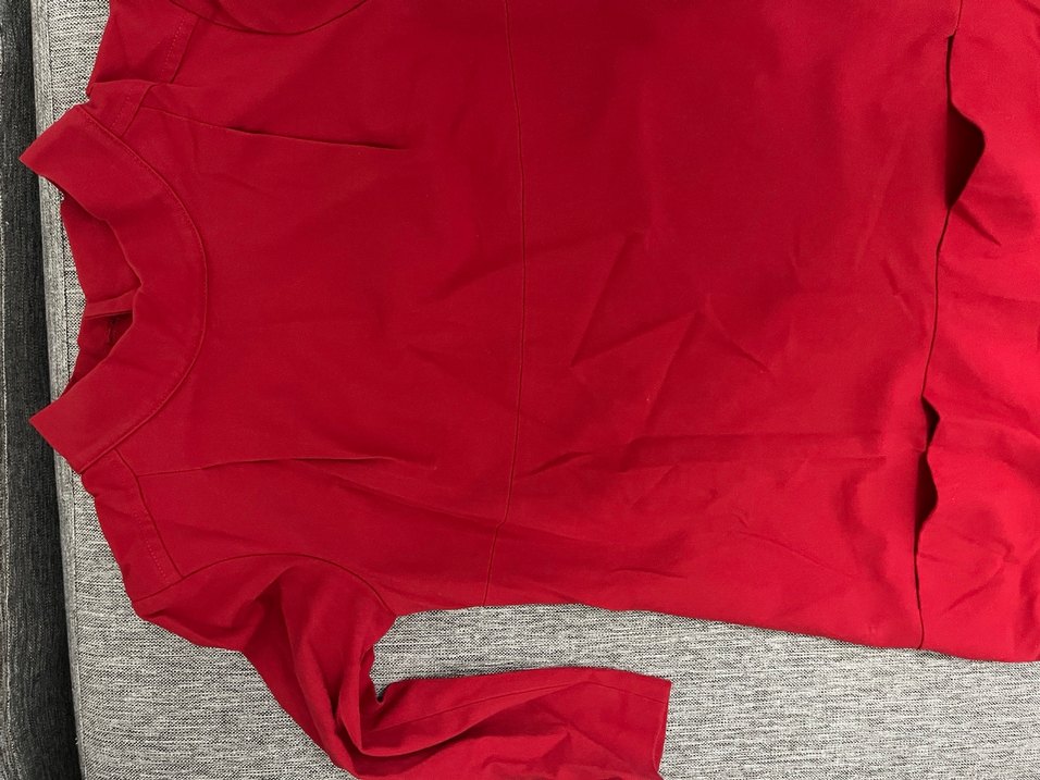 Kırmızı Saten abiye elbise - Görsel 5