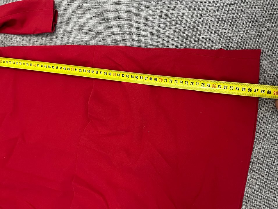 Kırmızı Saten abiye elbise - Görsel 4