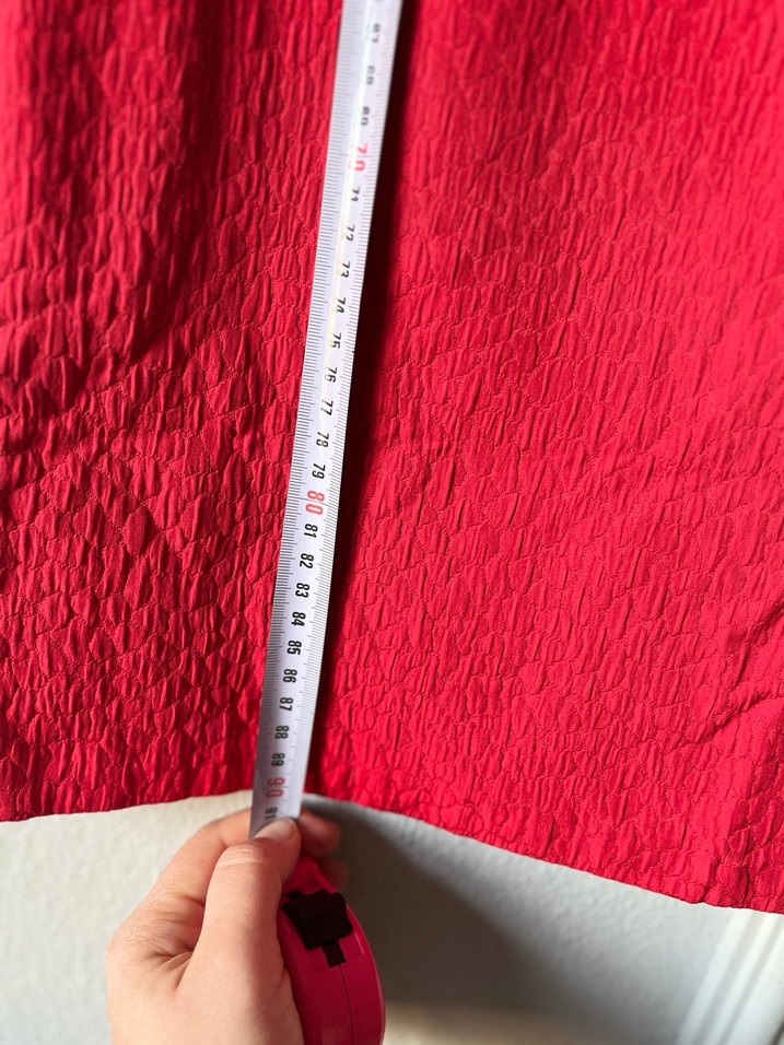 Kırmızı Siyah detaylı Kolsuz Midi abiye  Elbise - Görsel 3