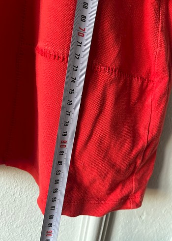 Kırmızı Kısa Kollu Polo elbise - Görsel 3