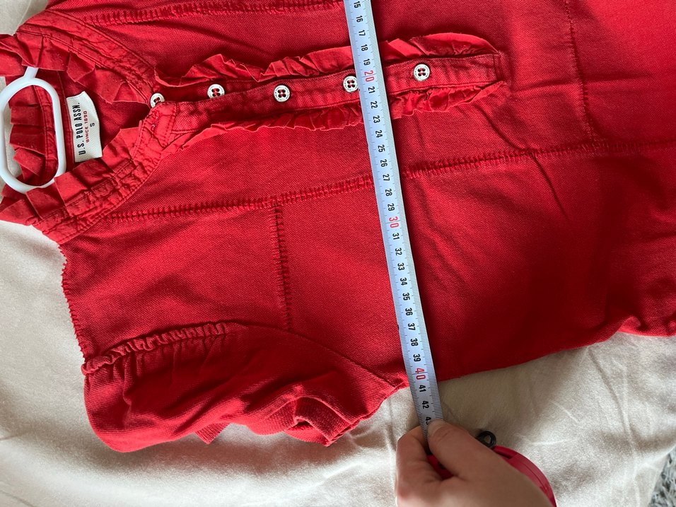 Kırmızı Kısa Kollu Polo elbise - Görsel 4