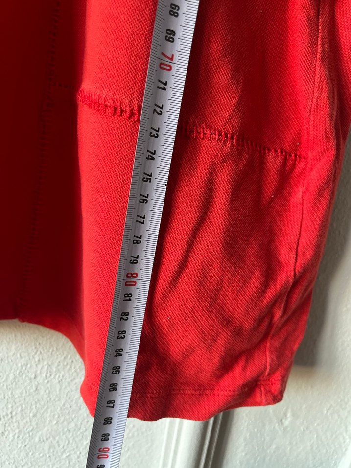 Kırmızı Kısa Kollu Polo elbise - Görsel 3