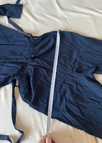 Kadın lacivert  Kemerli Uzun Tulum - Görsel 4