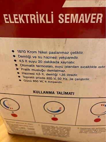  Beden Renk Paslanmaz çelik elektrikli semaver