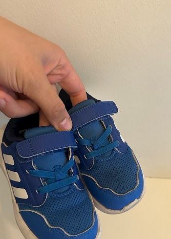 Adidas Erkek Çocuk Mavi Cırtlı Spor Ayakkabı