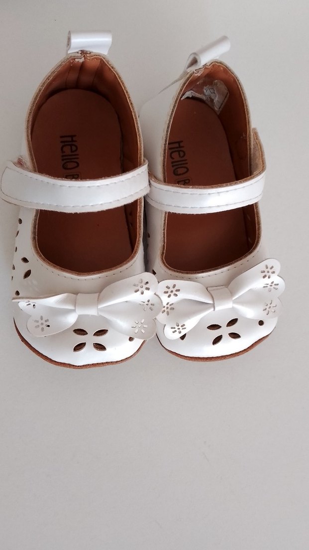 Kız Çocuk Beyaz Fiyonklu Babet Ayakkabı - Görsel 3