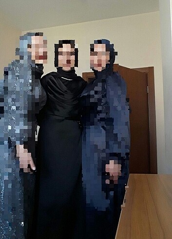 m Beden siyah Renk Siyah Saten Elbise