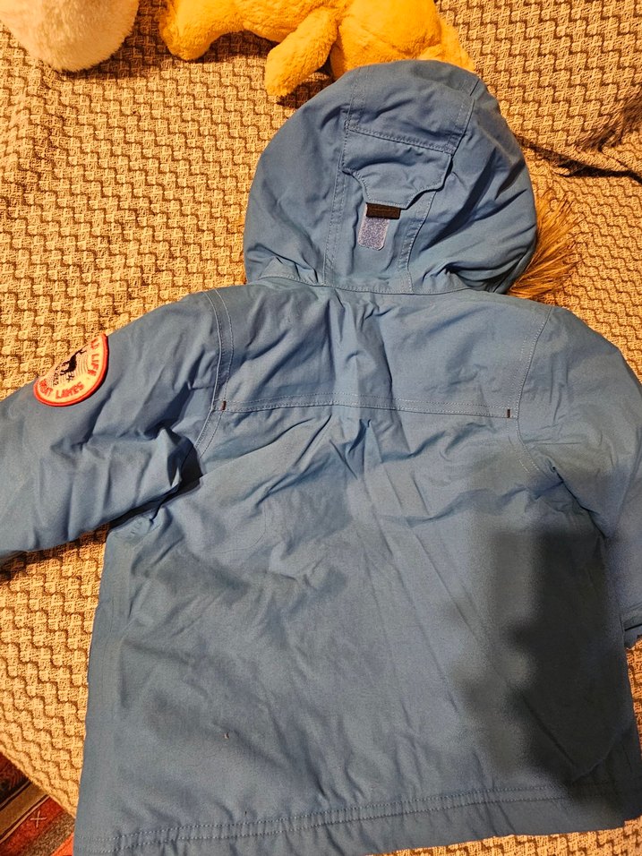 Erkek Çocuk Kürklü Mavi Street Wear Ceket - Görsel 2