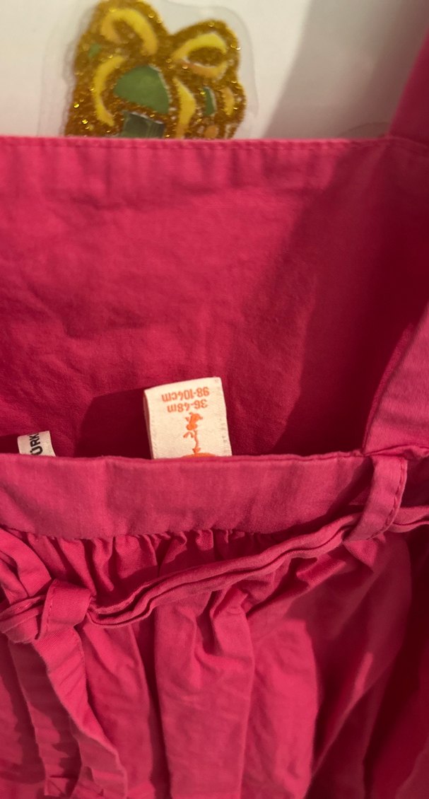 Pembe Fırfırlı Kız Çocuk Elbisesi - Görsel 3