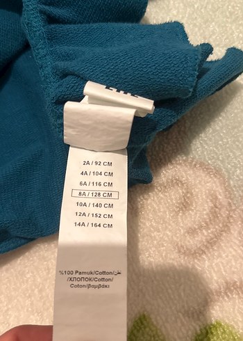 Kapüşonlu Fermuarlı Mavi Sweatshirt - Görsel 5