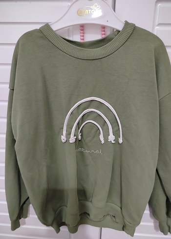 Kız Çocuk Yeşil Sweatshirt - Görsel 2