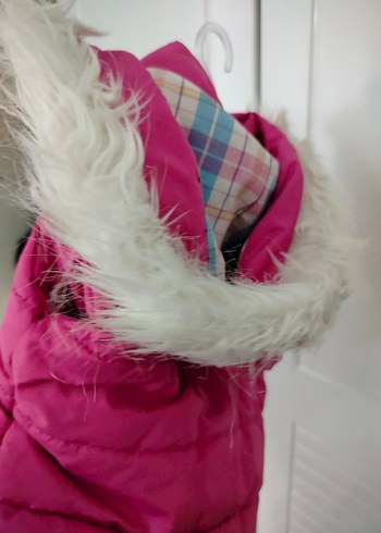 Pembe Kapitone Çocuk Yelek - Görsel 2