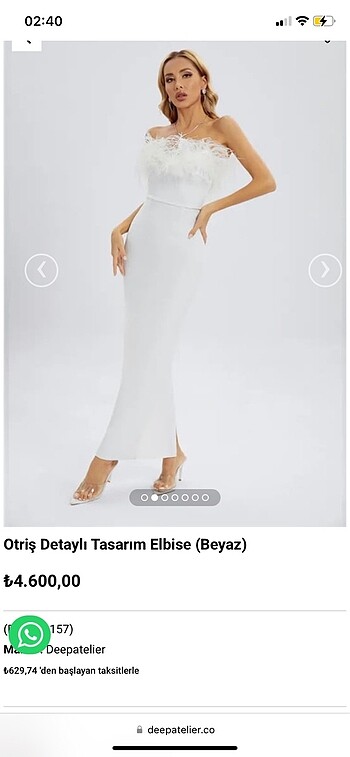 Deep atelier elbise