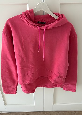 Kadın Pembe Kapüşonlu Sweatshirt