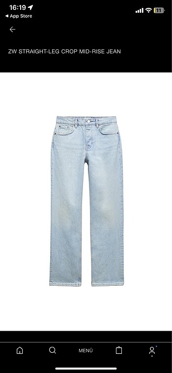 Zara Straight Jean Crop