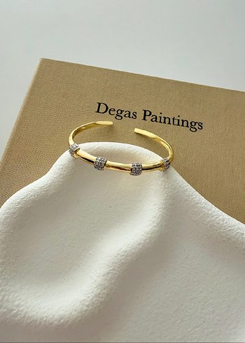 Accessorize Golden Aura Cuff Zirkon Taşlı Gold Kelepçe Bileklik