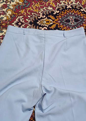 46 Beden mavi Renk Kadın Mavi Regular Fit Kumaş Pantolon