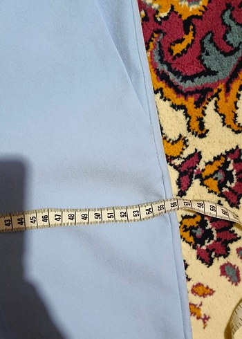 Kadın Mavi Regular Fit Kumaş Pantolon - Görsel 6