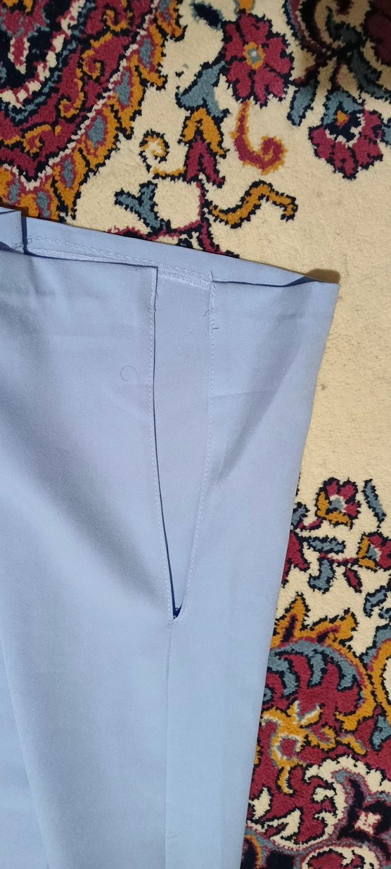 Kadın Mavi Regular Fit Kumaş Pantolon - Görsel 2