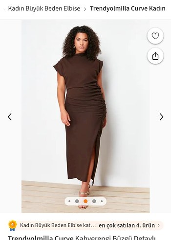 Trendyol & Milla Kahverengi Uzun Elbise - Görsel 5