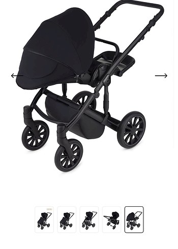 Siyah Bebek Arabası, Koyu Renkli - Görsel 5
