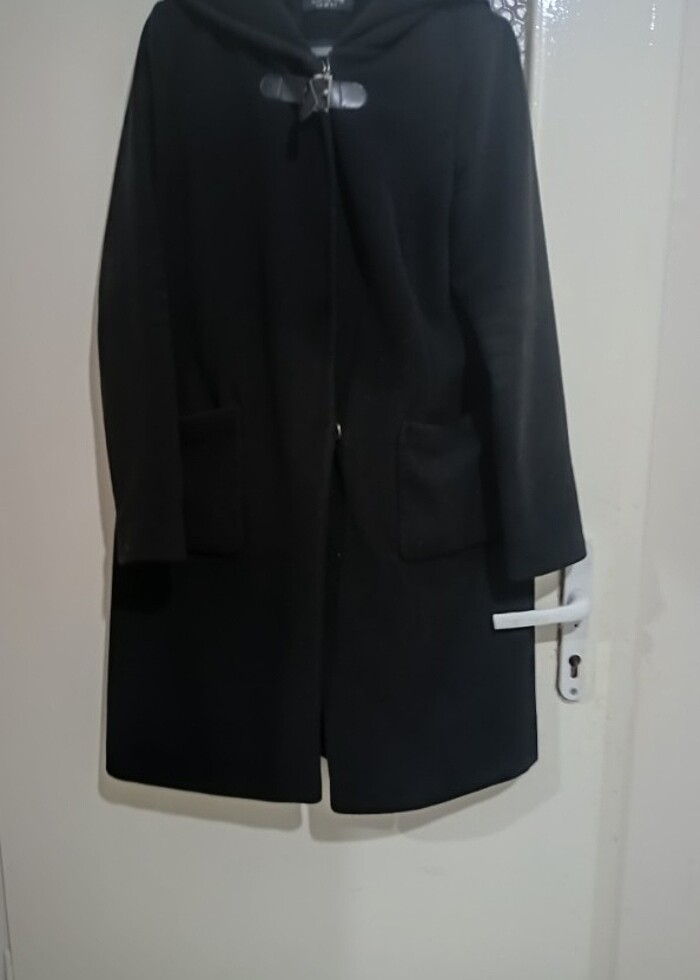 Kaşe kapşonlu kaban - Görsel 3