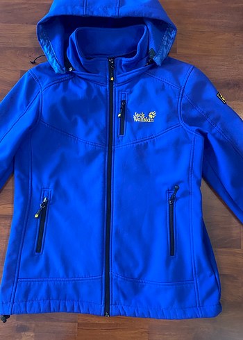 Kapüşonlu Mavi Fermuarlı Ceket - Görsel 4